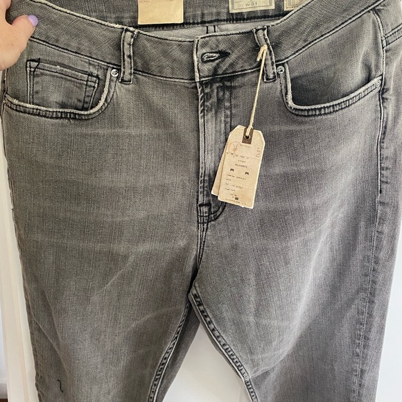 All Saints grey wash skinny jeans - Picture 4 of 10